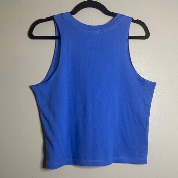 Victoria Secret PINK Small Muscle Tank Royal Blue Tank Fishnet Mesh Front Y2K - Picture 6 of 6